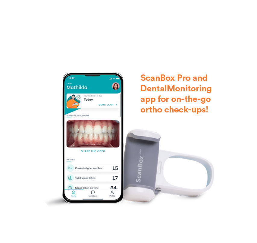 ScanBox Pro and DentalMonitoring app for on the go ortho check