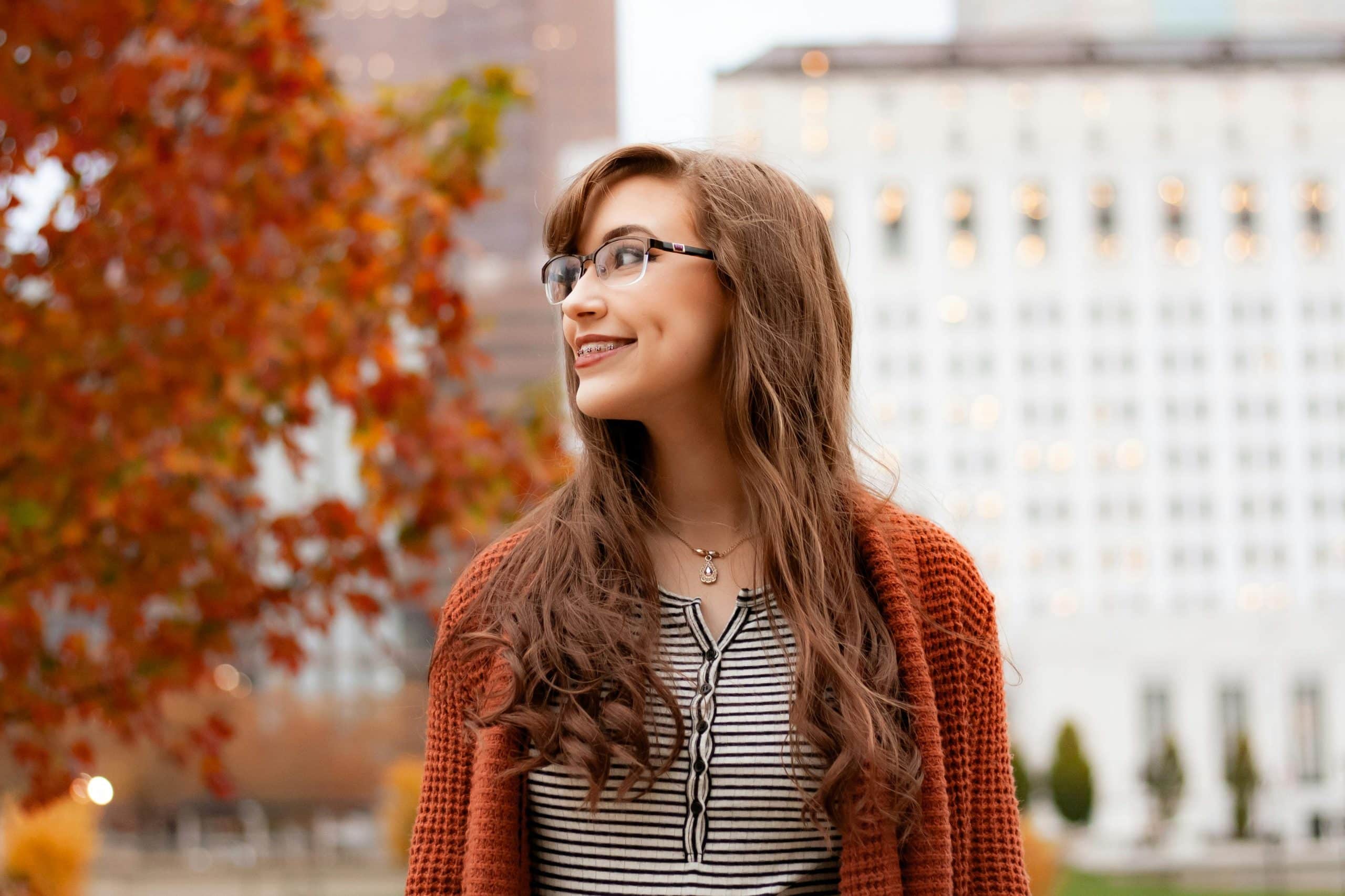 Young Woman with braces