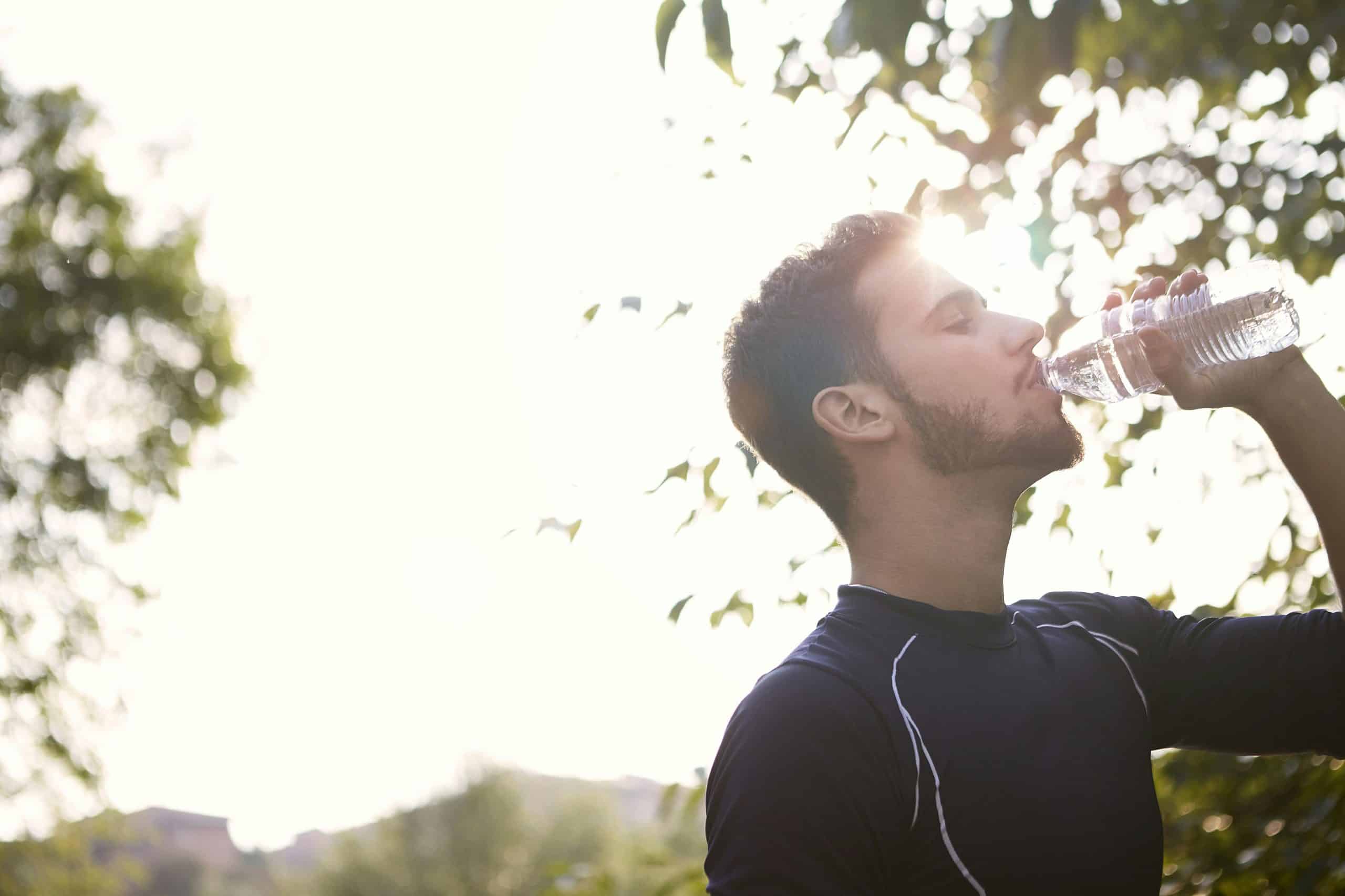 patient getting hydrated to help oral health